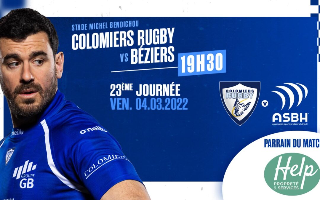 Help Propreté et Services : parrain de la rencontre Colomiers Rugby vs. Béziers
