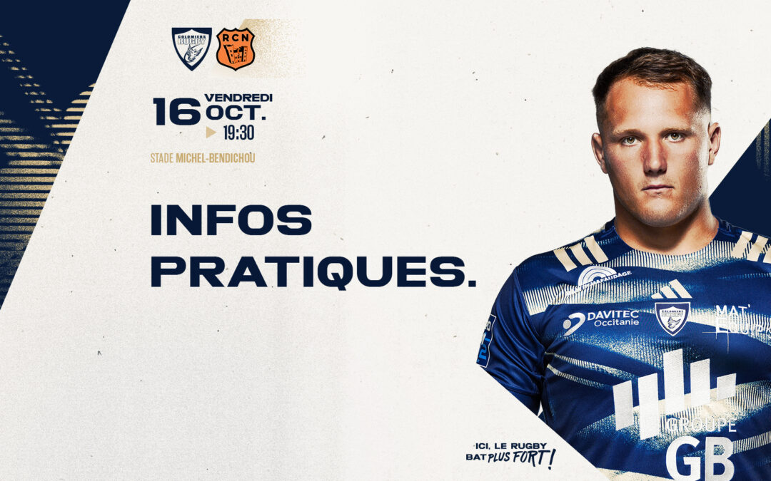Infos pratiques – Colomiers Rugby vs. Narbonne