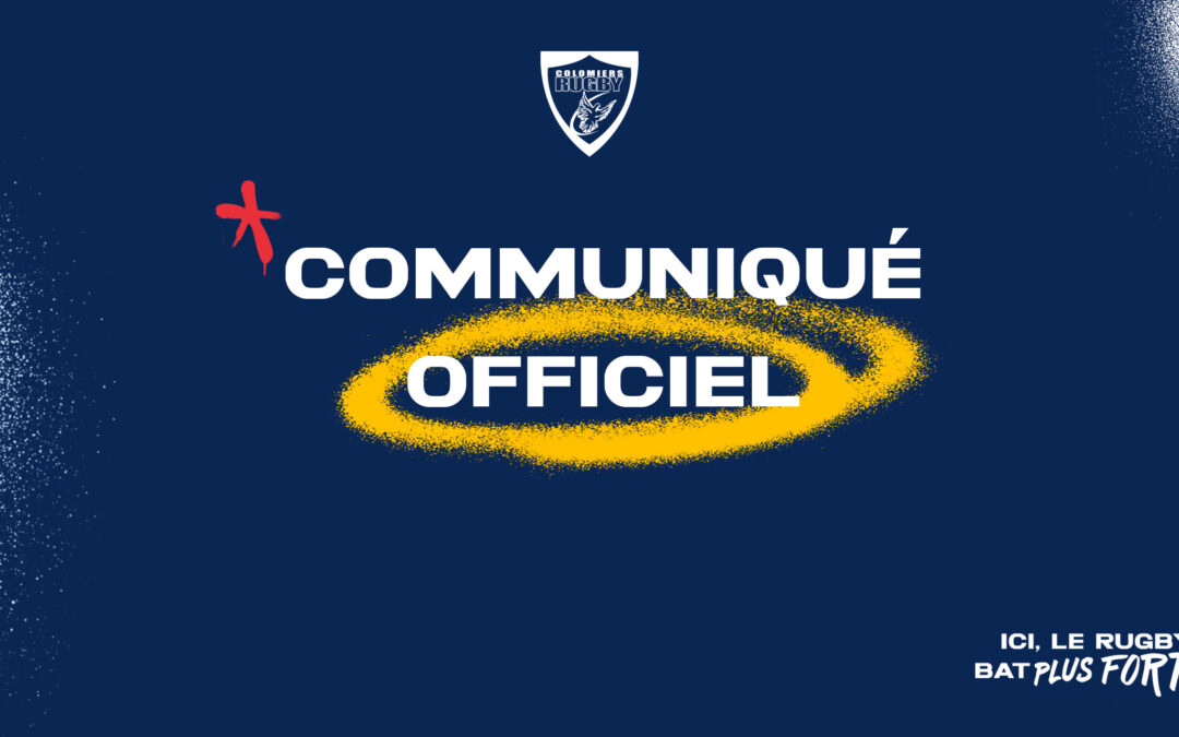 Communiqué officiel : Sakiusa BASEISEI n&rsquo;est plus un joueur de Colomiers Rugby.